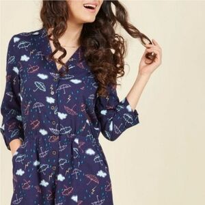 ModCloth Small Blue Romper
